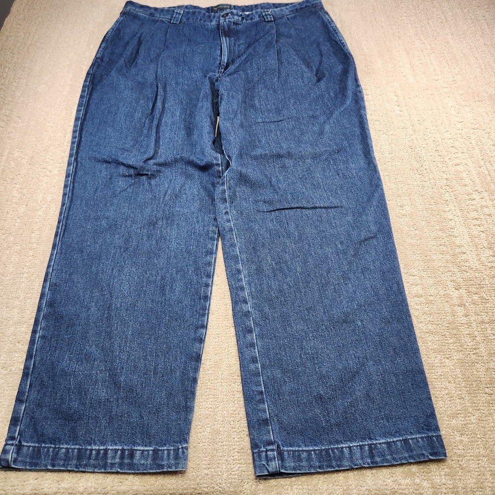 Vintage Pleated High Rise Denim Trouser Pants Men 38x29 *READ Baggy Relaxed Fit